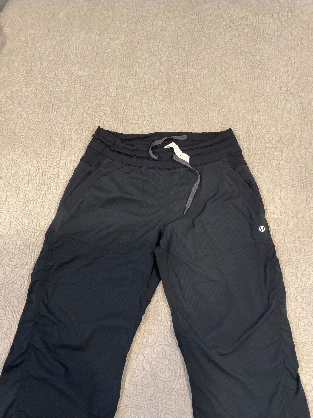 lululemon athletica Black Drawstring Wide-Leg Pants